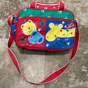 VTG Baby Boom Multi-Color Animal Print Diaper Bag - Safari Zoo Theme
